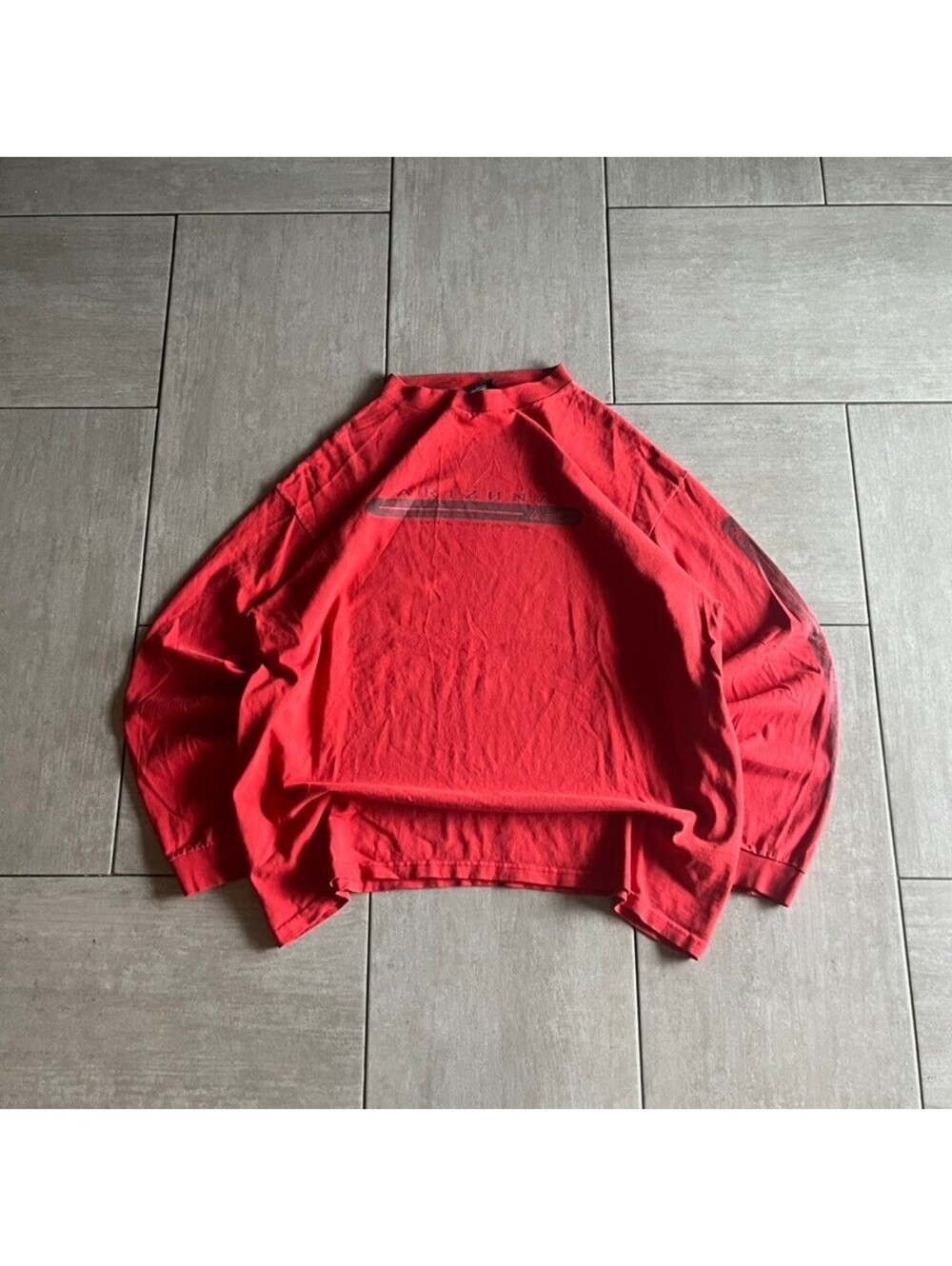 Vintage Arizona Red Long Sleeve Graphic Crewneck Sweatshirt Size XL